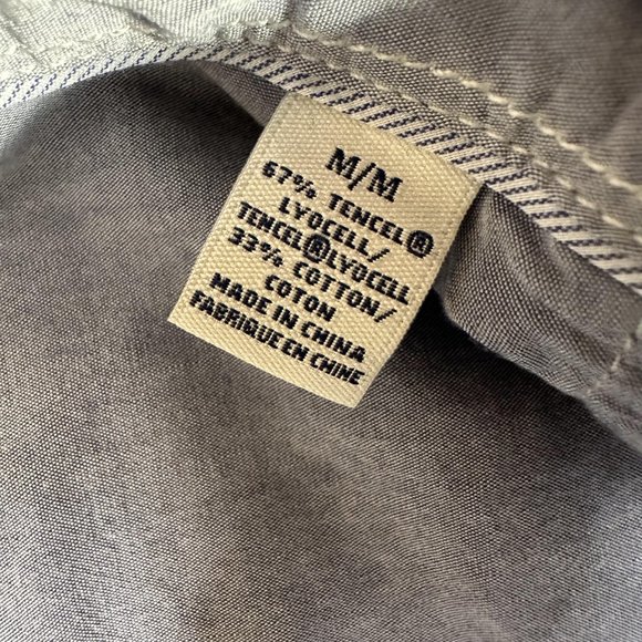 Tommy Bahama Jeans Shirt Men Size M Short Sleeve Single Pocket Cotton Blend EUC - Picture 5 of 12